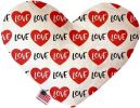 Classic Love Canvas Heart Dog Toy
