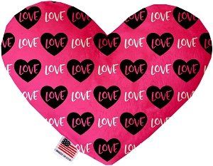 Pink Love Canvas Heart Dog Toy (size: 8 Inch)