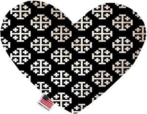 Jerusalem Cross Canvas Heart Dog Toy (size: 8 Inch)
