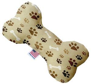 Mocha Paws and Canvas Bone Dog Toy (size: 6 Inch)