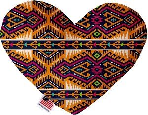 Tan Southwest Canvas Heart Dog Toy (size: 8 Inch)