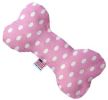 Pink Polka Dots Canvas Bone Dog Toy