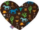Western Fun Canvas Heart Dog Toy