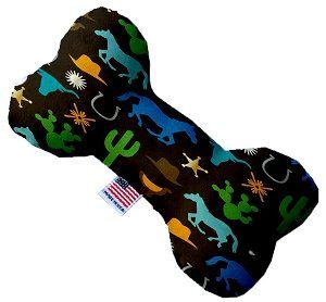 Western Fun Canvas Bone Dog Toy (size: 6 Inch)