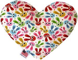 Funny Bunnies Canvas Heart Dog Toy (size: 8 Inch)