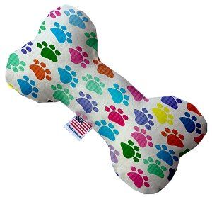 Confetti Paws Canvas Bone Dog Toy (size: 6 Inch)
