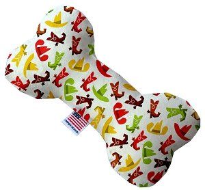 Cowboys Canvas Bone Dog Toy (size: 6 Inch)