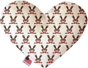 Dapper Rabbits Canvas Heart Dog Toy (size: 8 Inch)