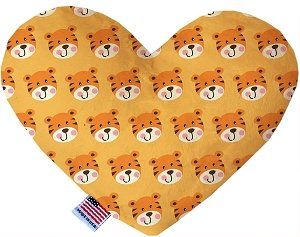 Tally the Tiger Canvas Heart Dog Toy (size: 8 Inch)