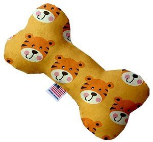 Tally the Tiger Canvas Bone Dog Toy (size: 6 Inch)