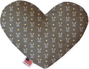 Gray Bunnies Canvas Heart Dog Toy (size: 8 Inch)