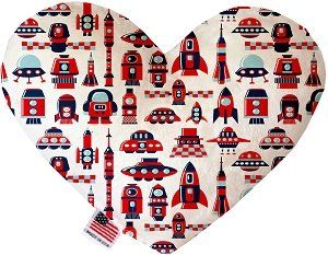 Rocket Man Canvas Heart Dog Toy (size: 8 Inch)