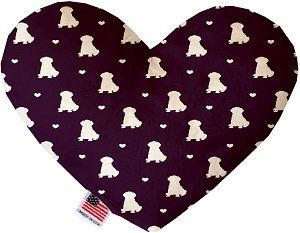 Purple Puppy Love Canvas Heart Dog Toy (size: 8 Inch)