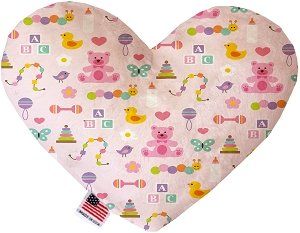 Baby Girl Canvas Heart Dog Toy (size: 8 Inch)