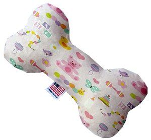 Baby Girl Canvas Bone Dog Toy (size: 6 Inch)