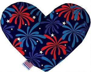 Fireworks Canvas Heart Dog Toy (size: 8 Inch)