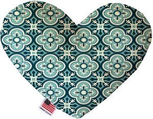 Blue Lagoon Canvas Heart Dog Toy (size: 8 Inch)