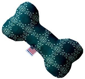 Blue Flowers Canvas Bone Dog Toy (size: 10 Inch)