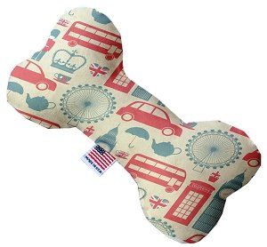 London Love Canvas Bone Dog Toy (size: 6 Inch)