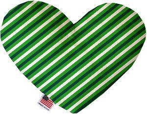 St Patrick's Stripes Canvas Heart Dog Toy (size: 8 Inch)