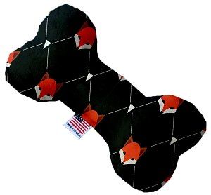 Fox Plaid Canvas Bone Dog Toy (size: 6 Inch)