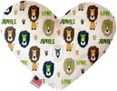 King of the Jungle Canvas Heart Dog Toy