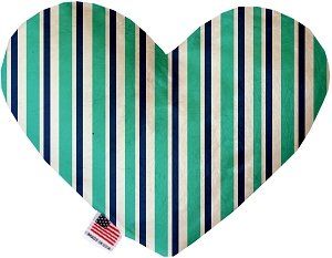 Aquatic Stripes Canvas Heart Dog Toy (size: 8 Inch)