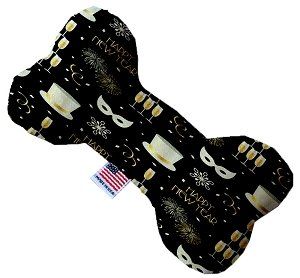 Fancy New Year Canvas Bone Dog Toy (size: 6 Inch)