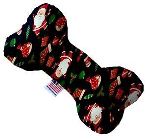 Santa Fun Canvas Bone Dog Toy (size: 6 Inch)