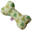 Cutesy Christmas Trees Canvas Bone Dog Toy