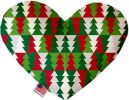 Classy Christmas Trees Canvas Heart Dog Toy