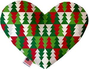 Classy Christmas Trees Canvas Heart Dog Toy (size: 8 Inch)