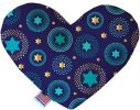 Blue Star of David Canvas Heart Dog Toy