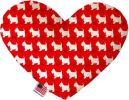 Christmas Westies Canvas Heart Dog Toy