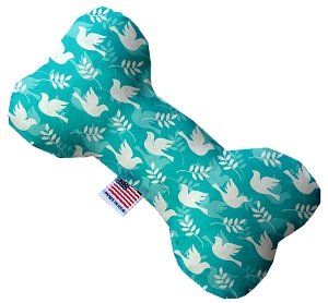 Hope and Peace Canvas Bone Dog Toy (size: 6 Inch)