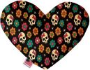 Sugar She Skulls Canvas Heart Dog Toy