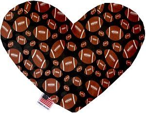 Footballs Canvas Heart Dog Toy (size: 8 Inch)