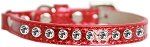 Clear Jewel Ice Cream Cat safety Collar (size: Red Size 14)