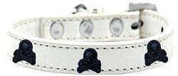 Skull Widget Dog Collar (size: White Size 14)