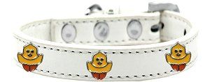 Chickadee Widget Dog Collar (size: White Size 14)