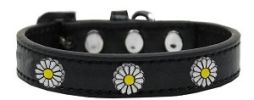 White Daisy Widget Dog Collar