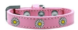 White Daisy Widget Dog Collar