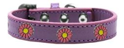 Pink Daisy Widget Dog Collar