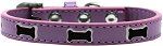 Black Bone Widget Dog Collar (size: Lavender Size 14)
