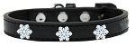 Snowflake Widget Dog Collar (size: Black Size 14)