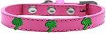 Green Palm Tree Widget Dog Collar (size: Bright Pink Size 18)