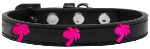 Pink Palm Tree Widget Dog Collar