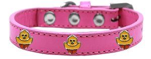 Chickadee Widget Dog Collar (size: Bright Pink Size 18)