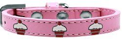 Red Cupcake Widget Dog Collar