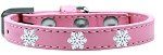 Snowflake Widget Dog Collar (size: Light Pink Size 18)
